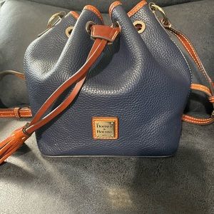 Dooney and Burke pebble leather drawstring purse